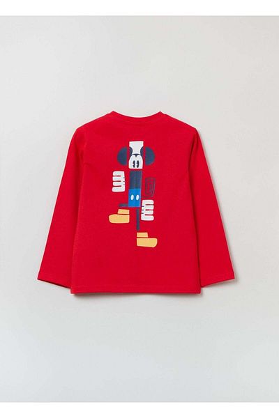 Ovs Disney T-Shirt With Mickey Mouse Print And Long Sleeves