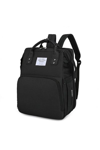 OEM Rucsac 3 în 1 pentru bebeluși, 42x32 cm, cu saltea pentru schimbat scutece, geantă impermeabilă cu pătuț pliabil încorporat