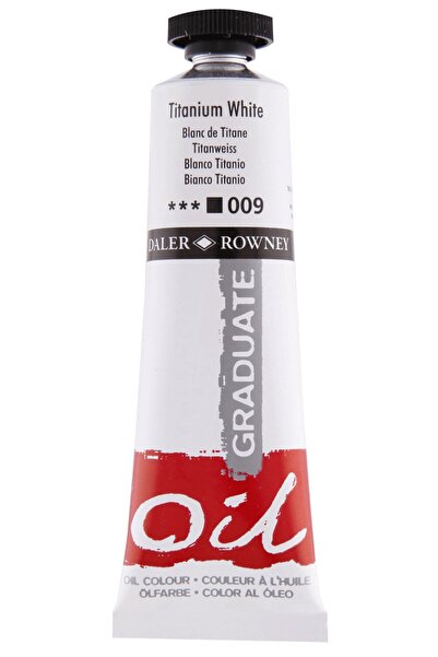 Daler Rowney DALER&ROWNEY GRADUATE YAĞLI BOYA 38ML TITANIUM WHITE 009