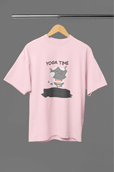 ArtYus تي شيرت رجالي/نسائي بأكمام قصيرة وطبعة يوجا تايم ترانسفير برقبة دائرية