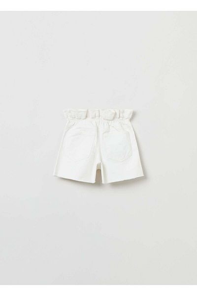 Ovs Paper Bag Shorts With Raw Edging