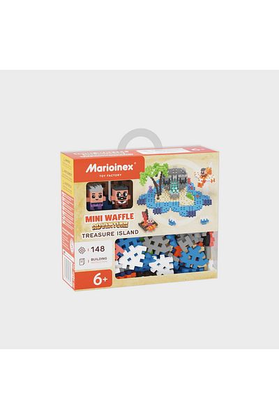 Marioinex Building set, Treasure Island, 148 pieces, Mini Waffles,