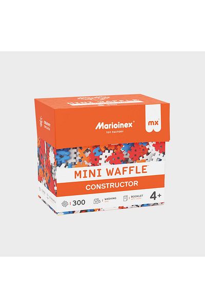 Marioinex Construction set, Constructor, 300 pieces, Mini Waffles,