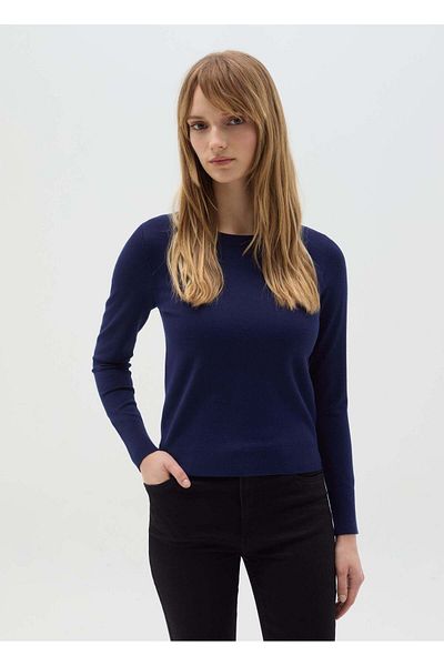 Ovs Top With Round Neck And Long Sleeves