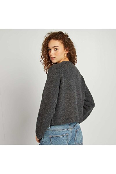 KIABI Warm cardigan with pockets GREY