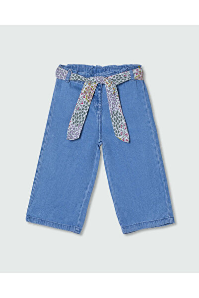 Ovs بنطلون واسع الساق مع حزام مزهر