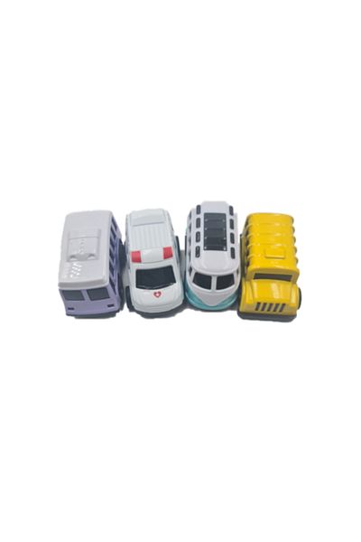 dalimag Set de Joaca cu 4 Masinute, 6 cm,