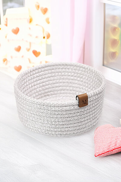 MORLİDO Decorative Multi-Purpose Ecru Basket Set of 3