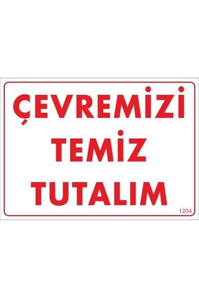 PRATİKOBA Cleaning Order Warning Sign 25x35 CODE:1204