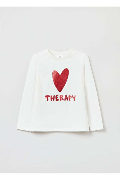 Ovs Girls Heart Therapy Print Long Sleeve T-Shirt