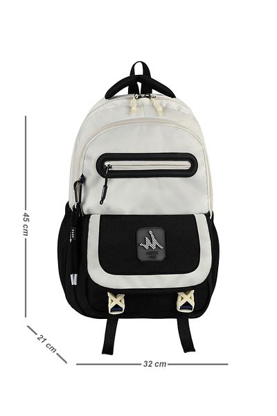 MASTER PACK School Bag with Tablet Compartment, Double Eyed Pencil Bag, Water Bottle & Flask Gift
