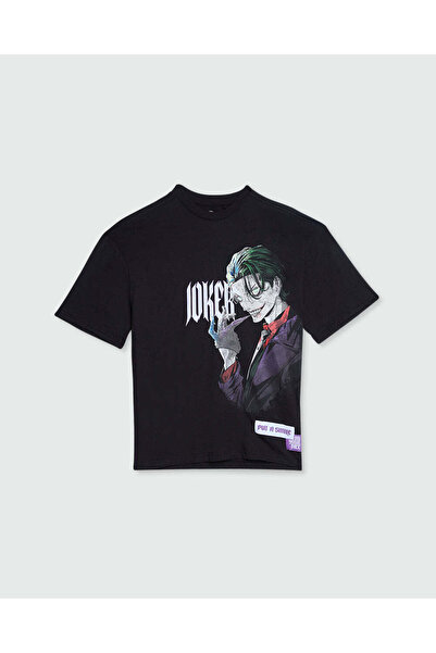 Ovs تي شيرت قطني بطبعة الجوكر