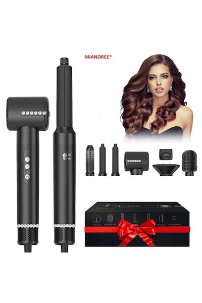 MIANDREE Set Uscator de Par 7 in 1 MIANDREE®, 1400W, Ondulator cu Absorbtie Automata, Difuzor