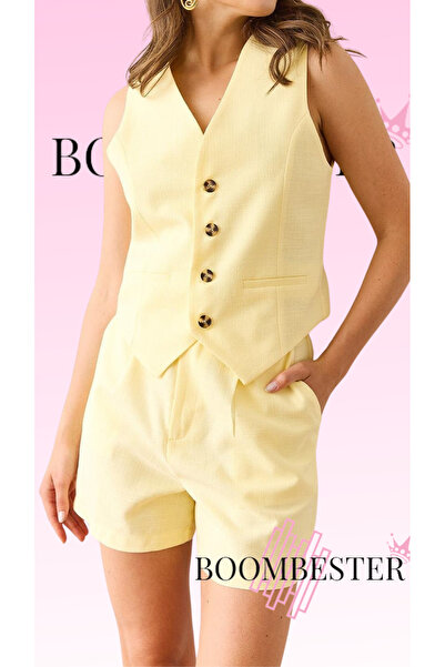 BoomBester Women's Lined Linen Flam Vest