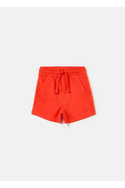 Ovs Cotton Shorts With Drawstring
