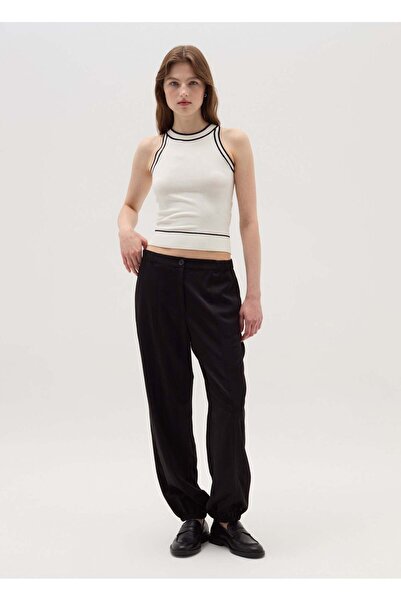 Ovs Pull-On Trousers With Raised Stitching