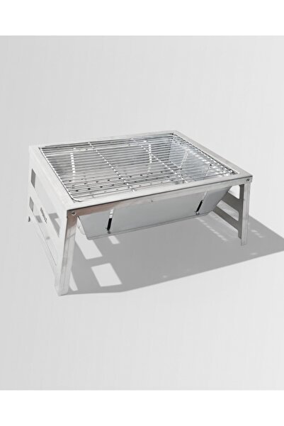 NURGAZ Campout A-NG-KM Ayaklı Katlanır Krom Kamp - Piknik Mangal - Taşıma Çan...