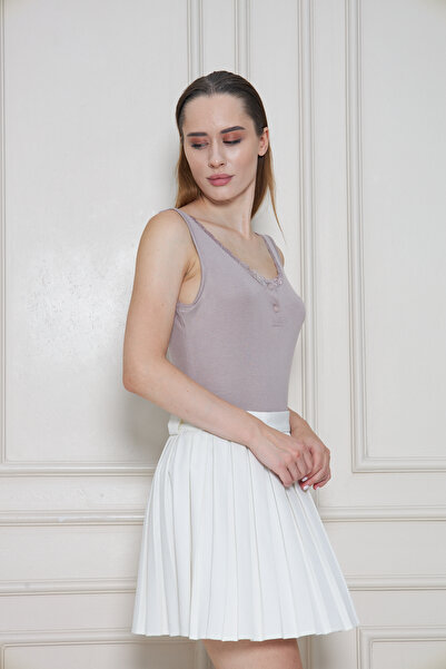 NEW LAVİVA Women's Lace Detailed Buttoned Cotton Lycra Athlete Body 700-3750