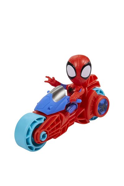 SPIDERMAN SPIDEY EXTRAORDINARY FRIENDS MOTORCYCLE SET AND SPIDEY FIGURE 10CM