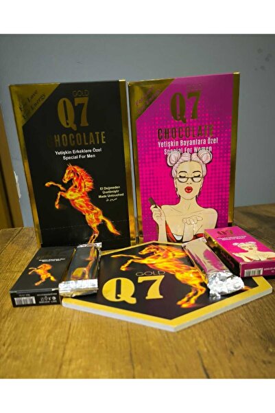 RAHMİS STORE Bitkisel Karışımlı Gold Q7 Çikolata 25 Gr. X 2 Adet ( 1 Erkek - ...