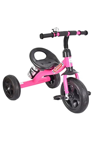 rexa دراجة ثلاثية العجلات رياضية للأطفال باللون الوردي مع جرس وحامل زجاجة ماء...