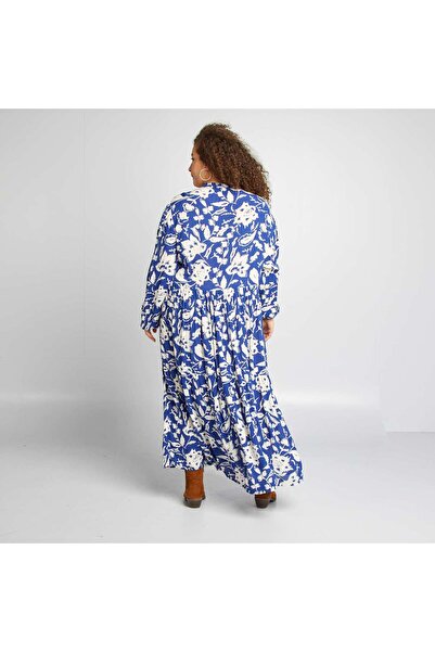 KIABI Long patterned dress BLUE
