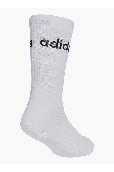adidas Logo Print Crew Length Socks - Set of 3