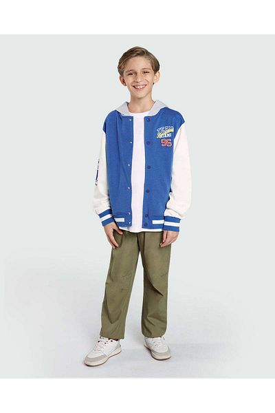 Ovs Joggers In Olive Drab Poplin For Boys