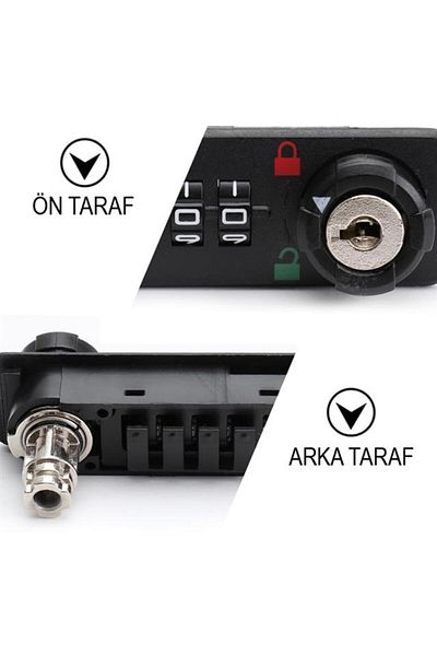 Powermaster Pm-26731 Mechanical Black Drawer Cabinet Lock with 4 Digit Combination and Key (Left)