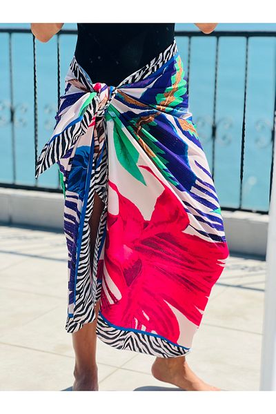 Whoknows Patterned Women's Pareo Beach Clothing Accessory