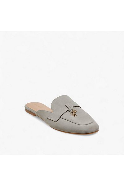 Flora Bella by Shoexpress حذاء مفتوح سهل الارتداء بلمسة معدنية