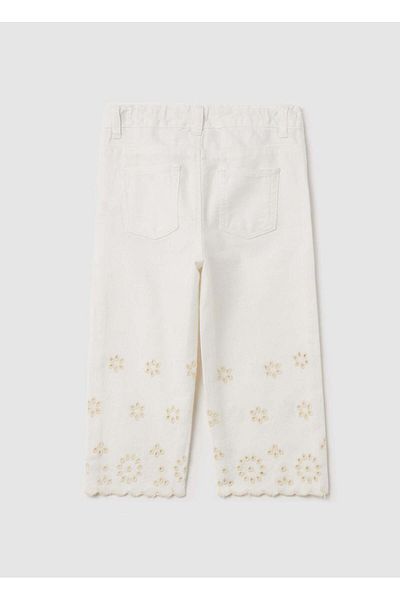 Ovs Five-Pocket Trousers With Broderie Anglaise Embroidery