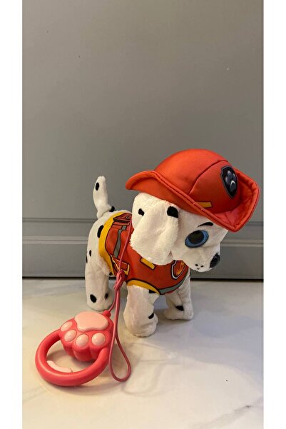 Magicway Paw Patrol Sesli Şarkılı Pilli Kumandalı Tasmalı Yürüyen Havlayan Ses Kaydı Yapan Peluş Köpek