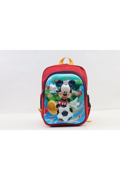 Smart Gate SG-9215 School Carrying Mickey Mouse Football Backpack Kids Red