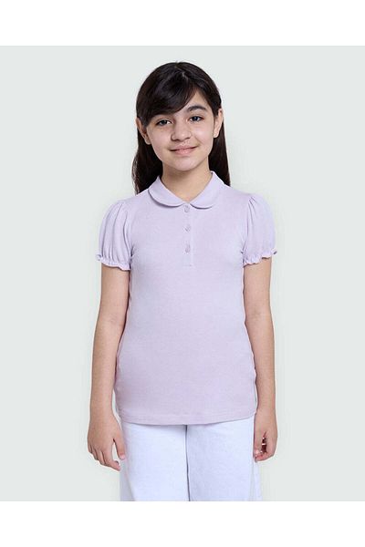 Ovs Polo Shirt In Piquet With Puff Sleeves