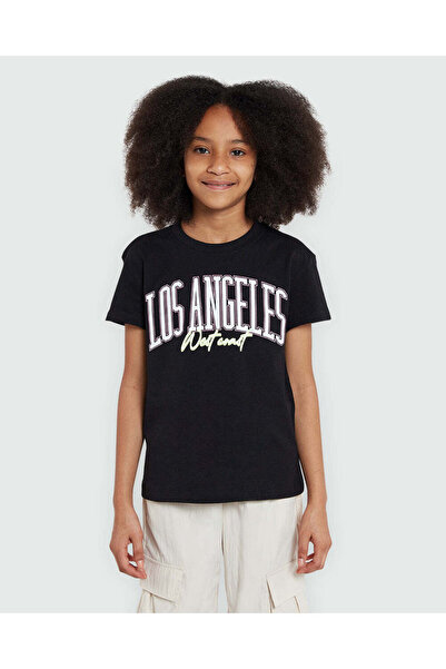 Ovs Black Graphic Tee – Modern Style For Girls