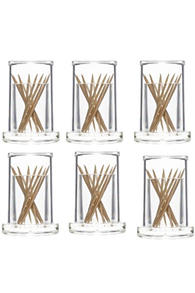 Raki Set 6 suporturi pentru scobitori acrilic F0080