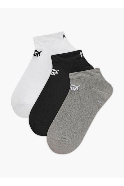Puma Men Logo Print Ankle Length Socks - Set of 3