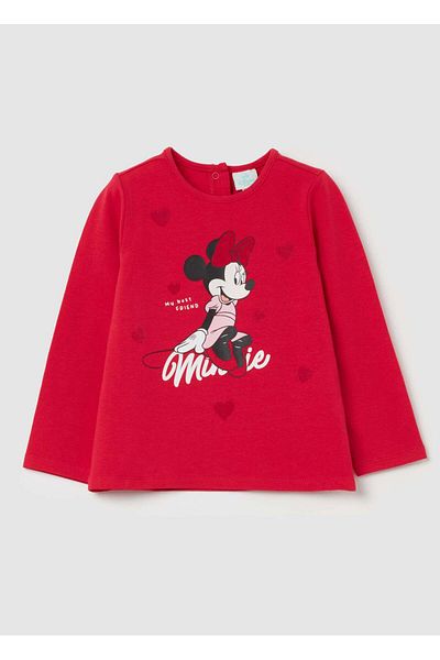 Ovs T-Shirt With Long Sleeves And Minnie Mouse Print