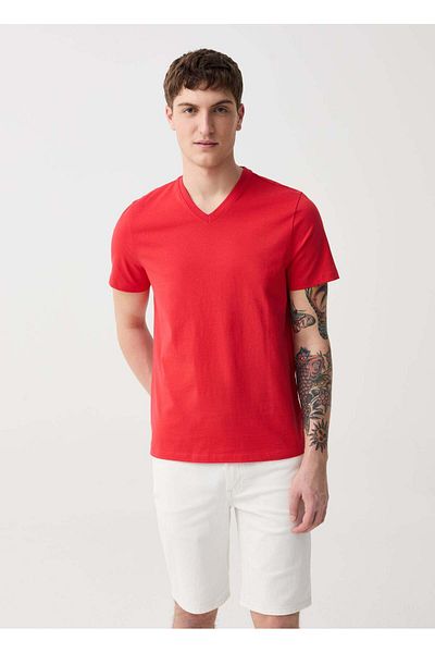 Ovs Slim-Fit Bermuda Shorts In Solid Colour Denim
