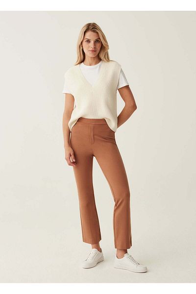 Ovs Cropped Flare-Fit Trousers