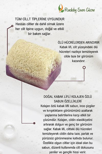 RUDDYSUN Pumpkin Fiber Pumpkin Fiber Collagen Extract Soap Handmade Natural 120 Gr