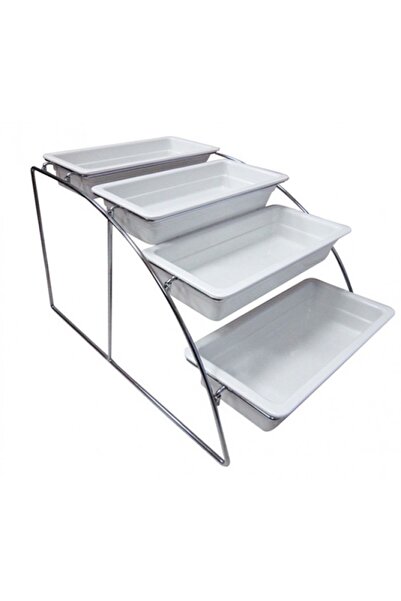 Raki Suport expunere cu 3 niveluri ILSA, inox, 36x52,5xh32,5cm, pentru tavi g...