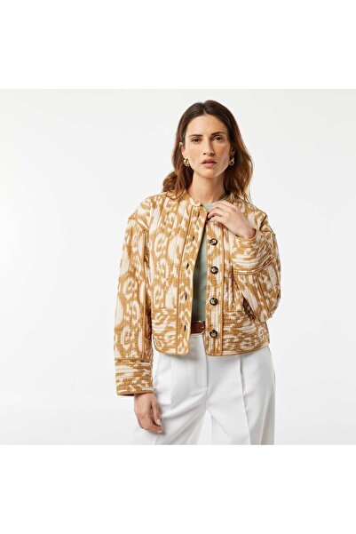 KIABI Printed quilted jacket BEIGE