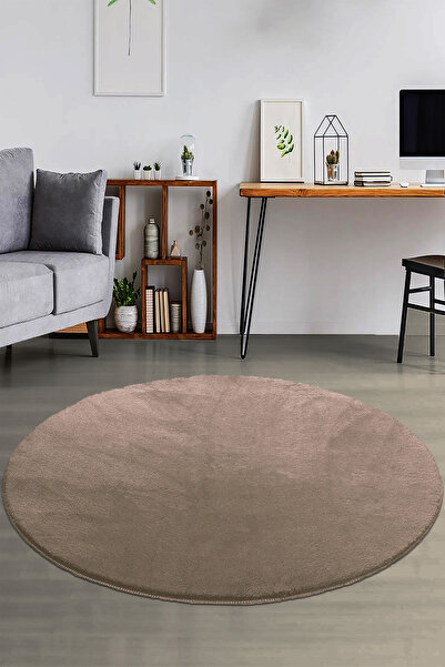 Lisi Home Vizon Yuvarlak Post Peluş Yumuşak Yıkanabilir Kaymaz Taban Antibakt...