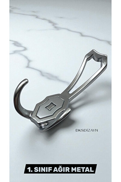 DKSDİZAYN RUBİ Portmanto Askı Vestiyer Duvar Dolap Elbise Askısı Krom Metal K...