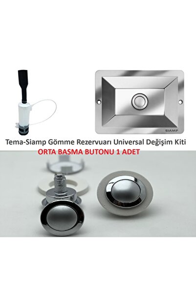 Mikasso Gömme Rezervuarı Universal Değişim Kiti Orta Basma Buton Tuşu 1 Adet ...