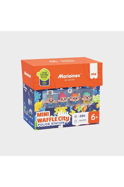 Marioinex Construction set, Police Station, 280 pieces, Mini Waffles,