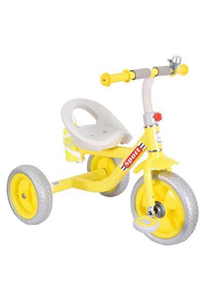 Amla دراجة ثلاثية العجلات مريحة بقاعدة عجلات عريضة مع زجاجة مياه للأطفال.