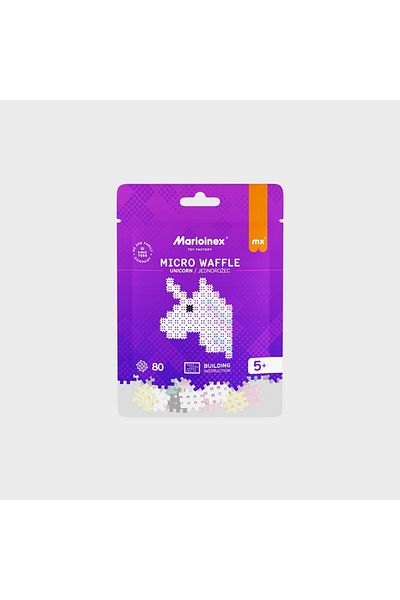 Marioinex Construction set, Unicorn, 80 pieces, Micro Waffles,